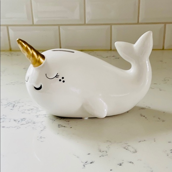 Pillowfort by Target  Unicorn Whale Coin Bank - Picture 3 of 13